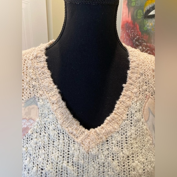 RARE Vintage 80’s Jessica (not Jessica Simpson  😂) Appliqué Sweater/Cottagecore - Picture 9 of 14